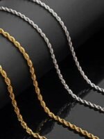 Stainless Steel Twist Chain Necklaces